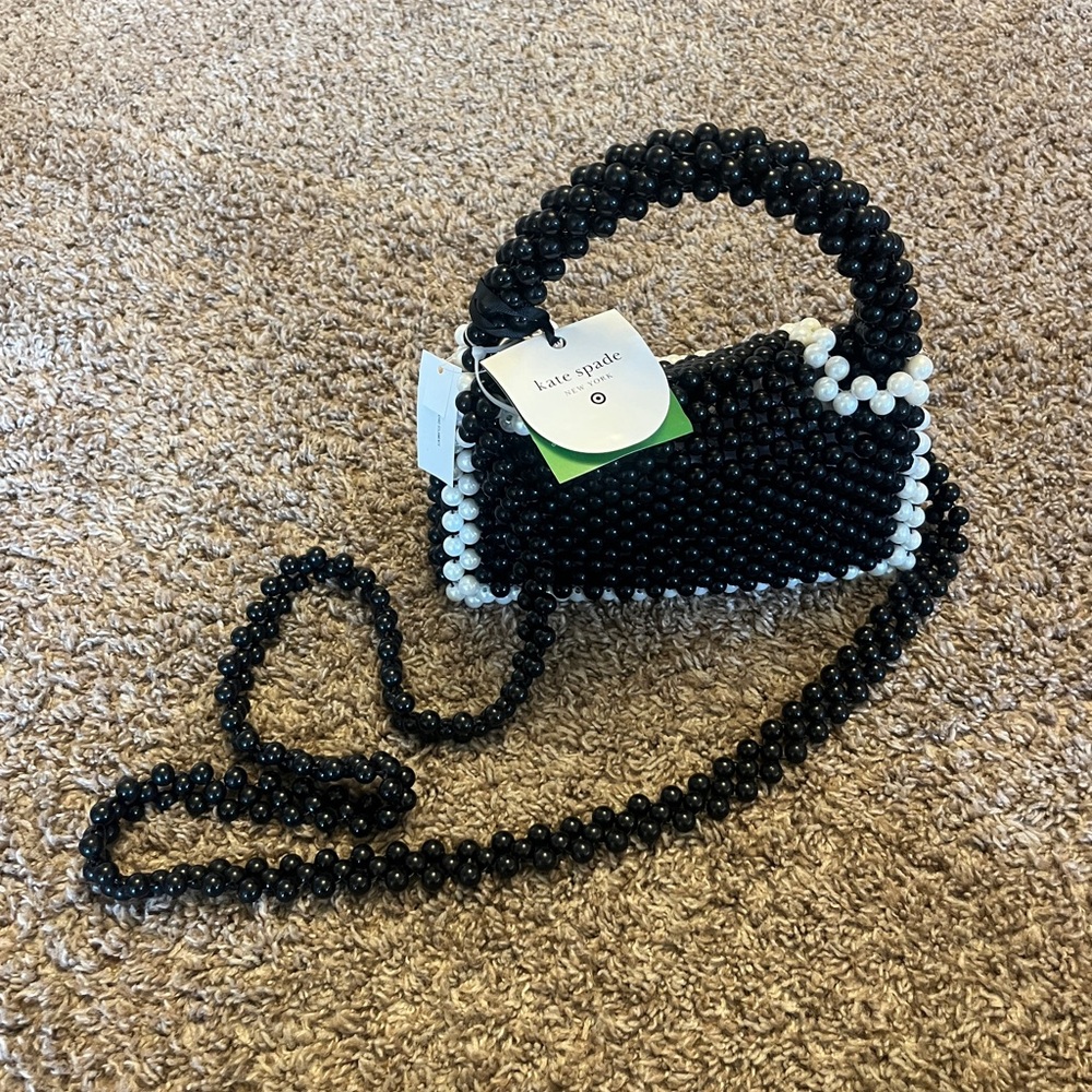 Kate Spade Black and White Beaded Handbag
